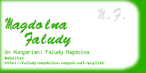 magdolna faludy business card